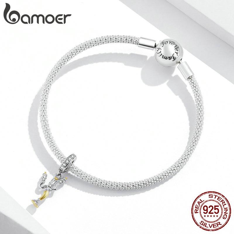 Bamoer Genuine 925 Sterling Silver Magic Can Pendant Charm Fit Original Brand Silver Bracelet and Necklace Fine Jewelry