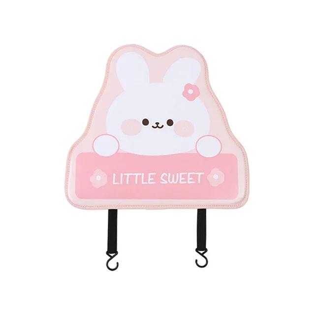 Auto Cartoon Tier Bär Hase Rücksitzschoner Trittmatte Sitzlehnenbezug Wasserdichtes Leder Anti-Trittschutz für Kinder Universal