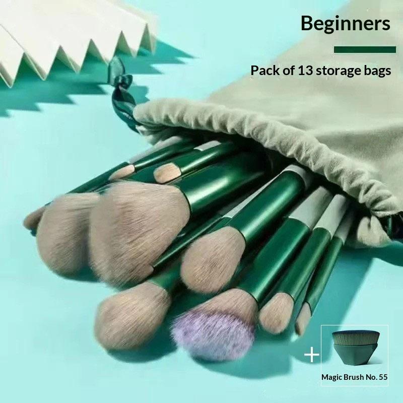 13Pcs Makeup Brush Set Full Function Cosmetic Brushes With Portable Storage Bag For Travel Daily Beauty Makeup