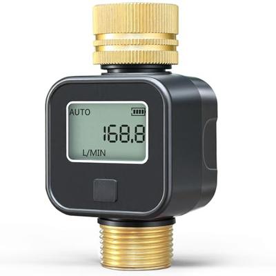 Insoma Water Flow Meter with Brass Inlet and Outlet, High-Precision Measurement, Measures Gallon/Liter Consumption and Flow Rate for Outdoor Garden Ho
