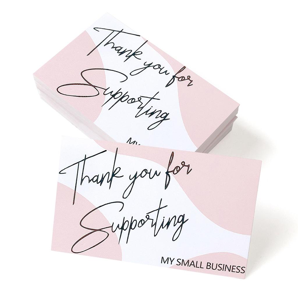 50/100pcs/pack Thank You Cards Gift Gift Holiday Greeting Cards Wedding Business Party Invitation