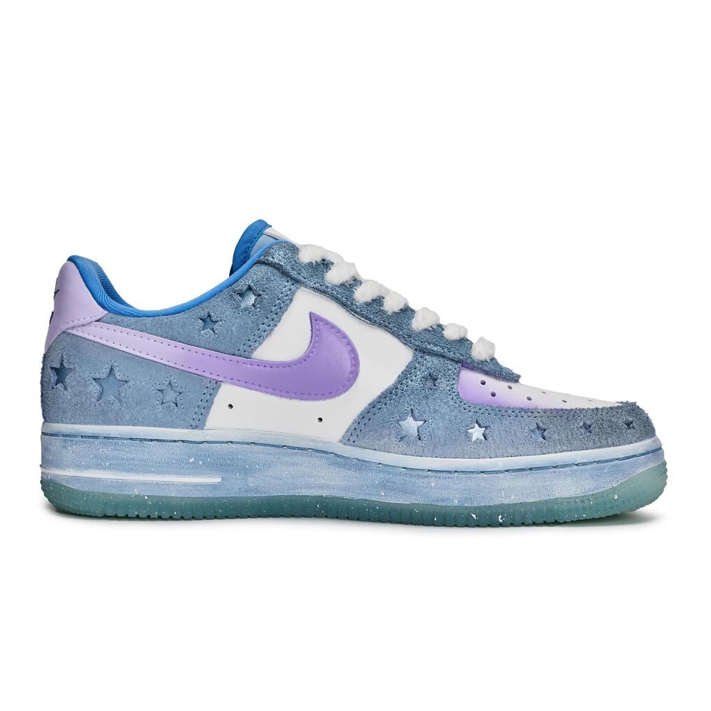 Nike Air Force 1 REGO Hot Dog, Xingfu Bunny Low top Skateboard Shoes Women's Blue Purple HQ8051-400(Team1189-)