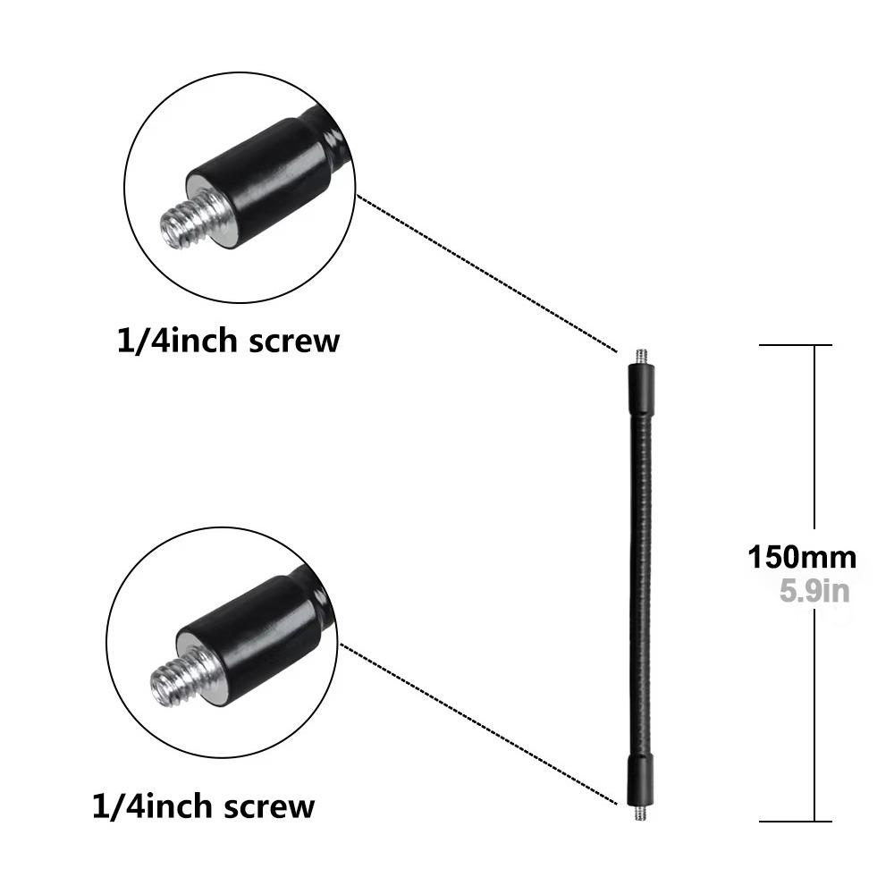 New Metal Monopod Metal Tube Rod Flexible With 1/4inch Screw Selfie Stick Stands Lightweight Tripod Extension Arm SLR Cameras 7