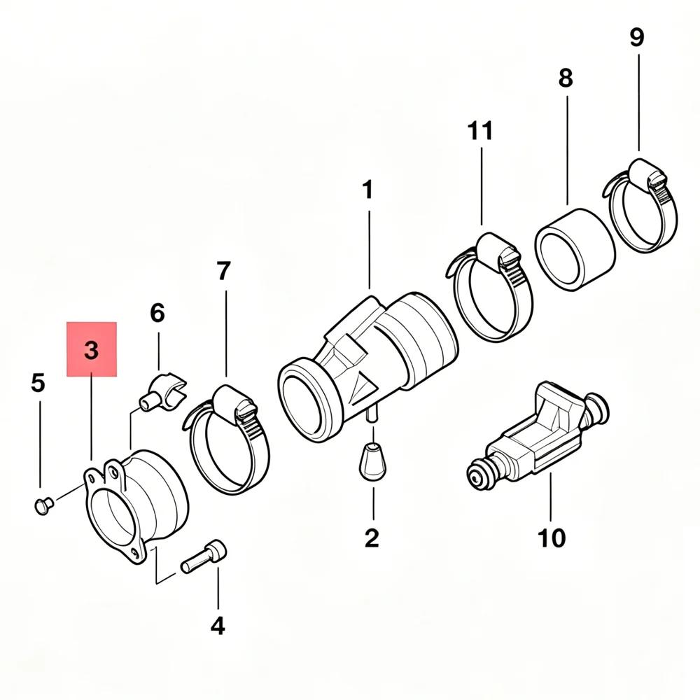 11611340770 11611340769 Motorcycle Carburetor Adapter Inlet Intake Pipe Rubber For BMW R1100GS R1100R R1100RS R1100RT R1100S