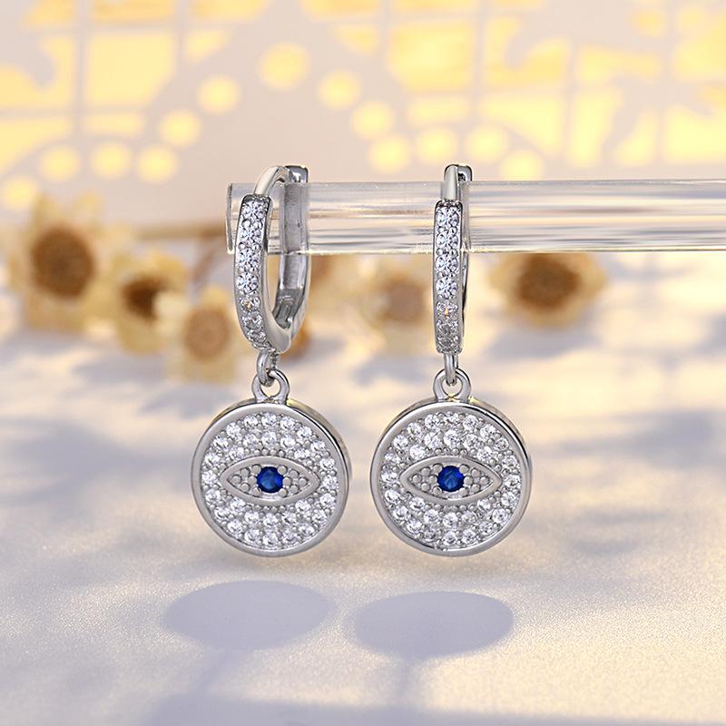 European and American Wind Devil's Eye Planet Series Micro-inlaid Zircon Fashion Earrings, Studs, Internet Celebrity Ear Buckles, Small Earrings 2026