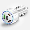 Car Charger 90W 3-in-1 QC3.0 PD Type C USB Moblie Phone Fast Charging for IPhone Xiaomi Samsung Car Quick Charger Adapter Tools
