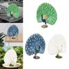 Wild Animal Figure Education Toy Preschool Decorative Realistic Peacock Model Handpainted for Office Home Decoration Children