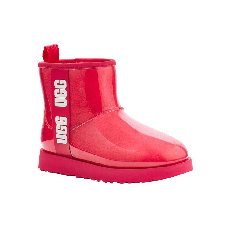 UGG Klasické průhledné mini tenisky pro ženy v barvě ibiškově růžové White 1113190-HSPK