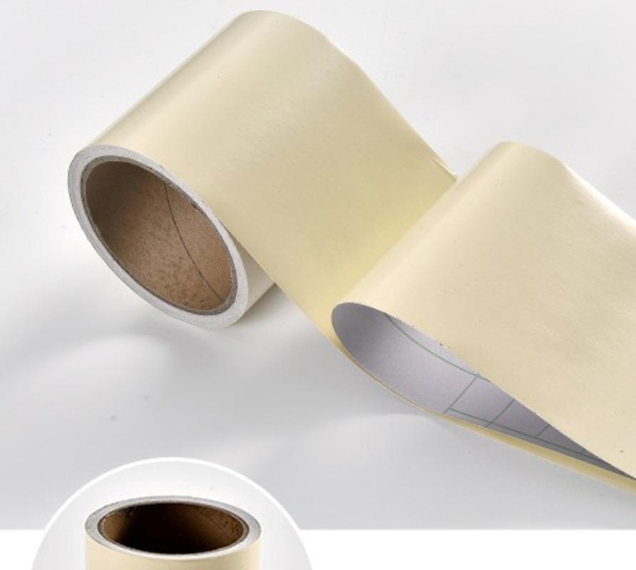 1PC 5mx10cm PVC Self-adhesive Baseboard Waterproof Wall Sticker Window Sill Door Frame Edge Wrapping Renovation Decorative Lines