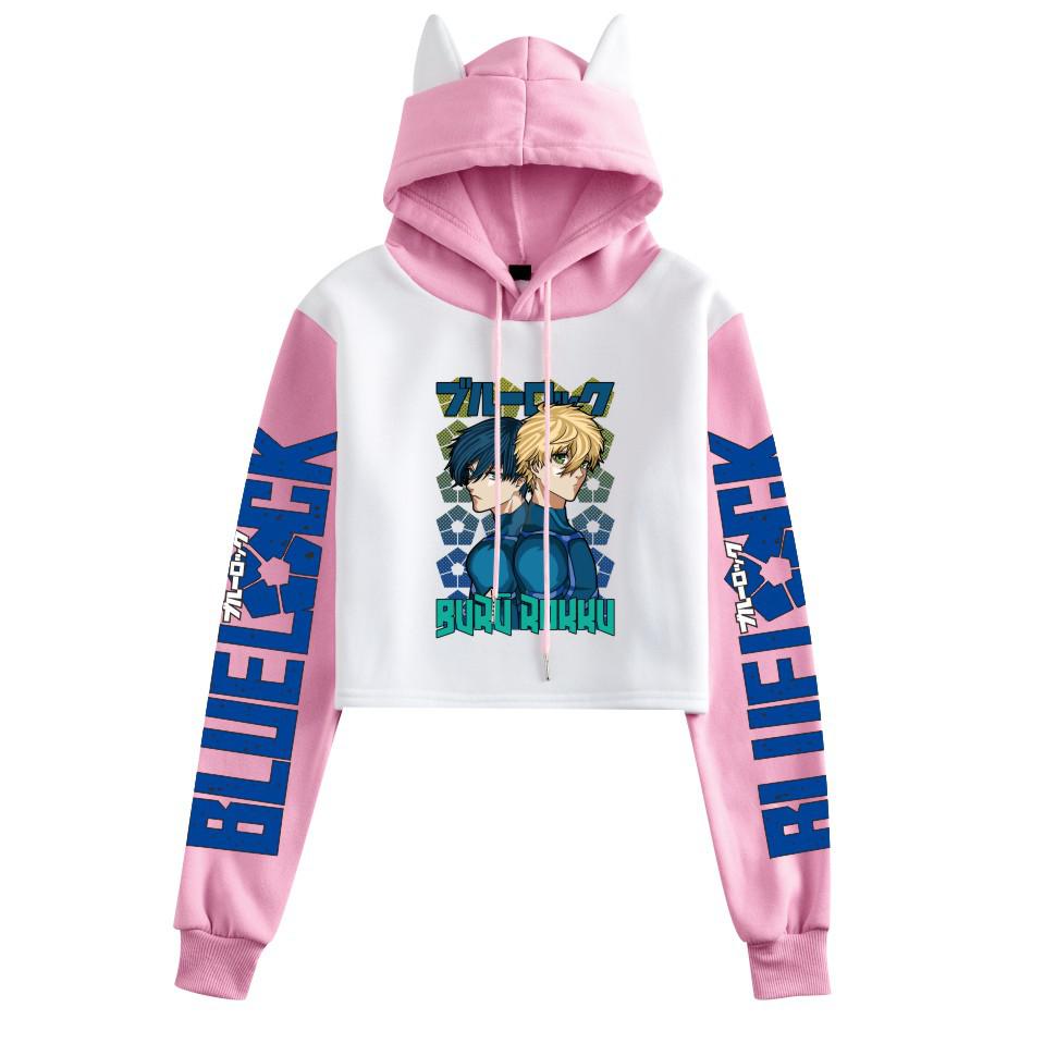 Blue Lock Anime Women's Cat Ear Hoodie - Autumn/Winter Collection