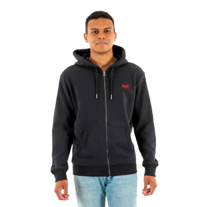 Superdry Blau Logo Essential Kapuzenpullover Mit Reißverschluss - Bild 6