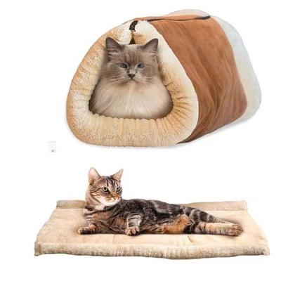 Detachable Washable Kennel Removable Cat Litter, Plush Deep Sleep Thermal Pad, Self-heating Cat Litter