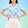 New MLB New York Yankees Crop Tops Women's White 3FTSM6123-50BLS