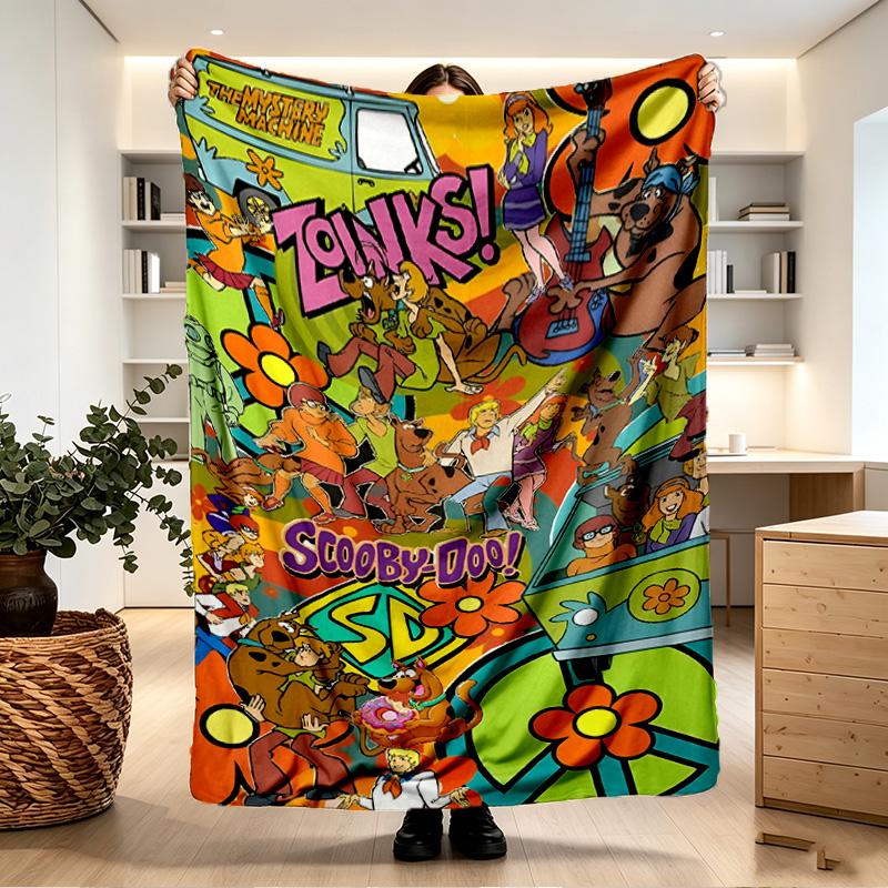 Scooby Print Blanket - Soft & Comfortable, for Bedroom, Travel, Sofa, Home Decoration - Birthday Christmas Gift for Friend