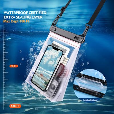 Borsa per telefono impermeabile da 1 pezzo - Custodia per telefono con touchscreen IPX8 per nuoto, sport, attività all'aperto - Adatta a telefoni fino a 7 pollici