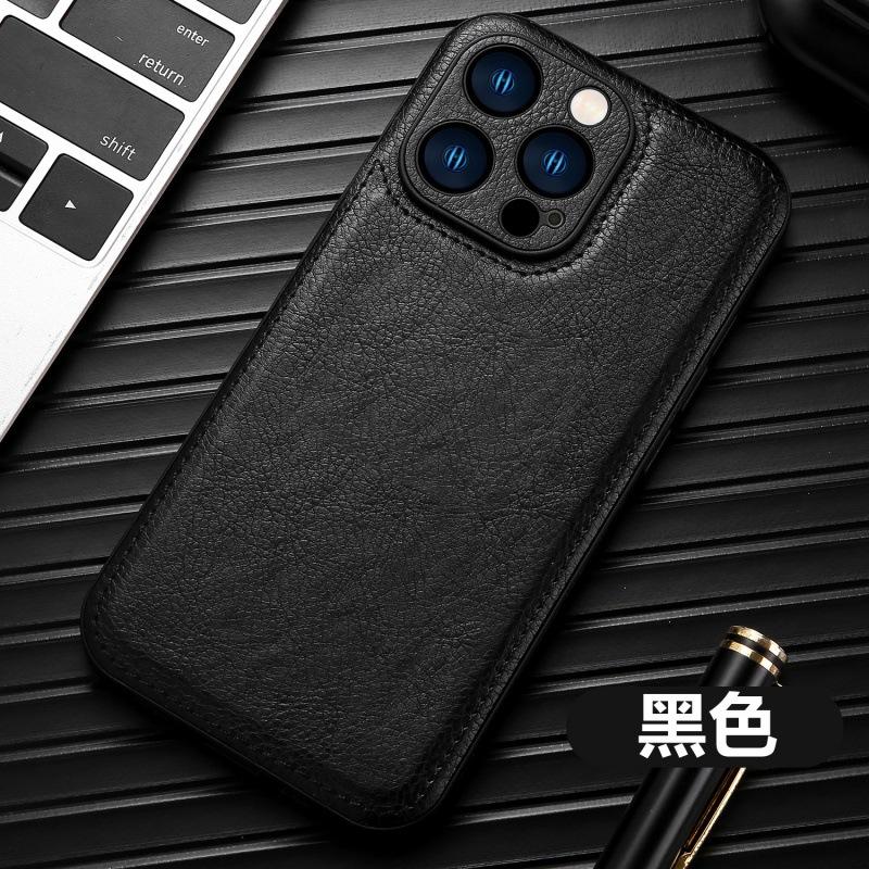 iPhone 11/11Pro mobile phone case Apple 11 business sticker leather protection retro leather pattern 11promax