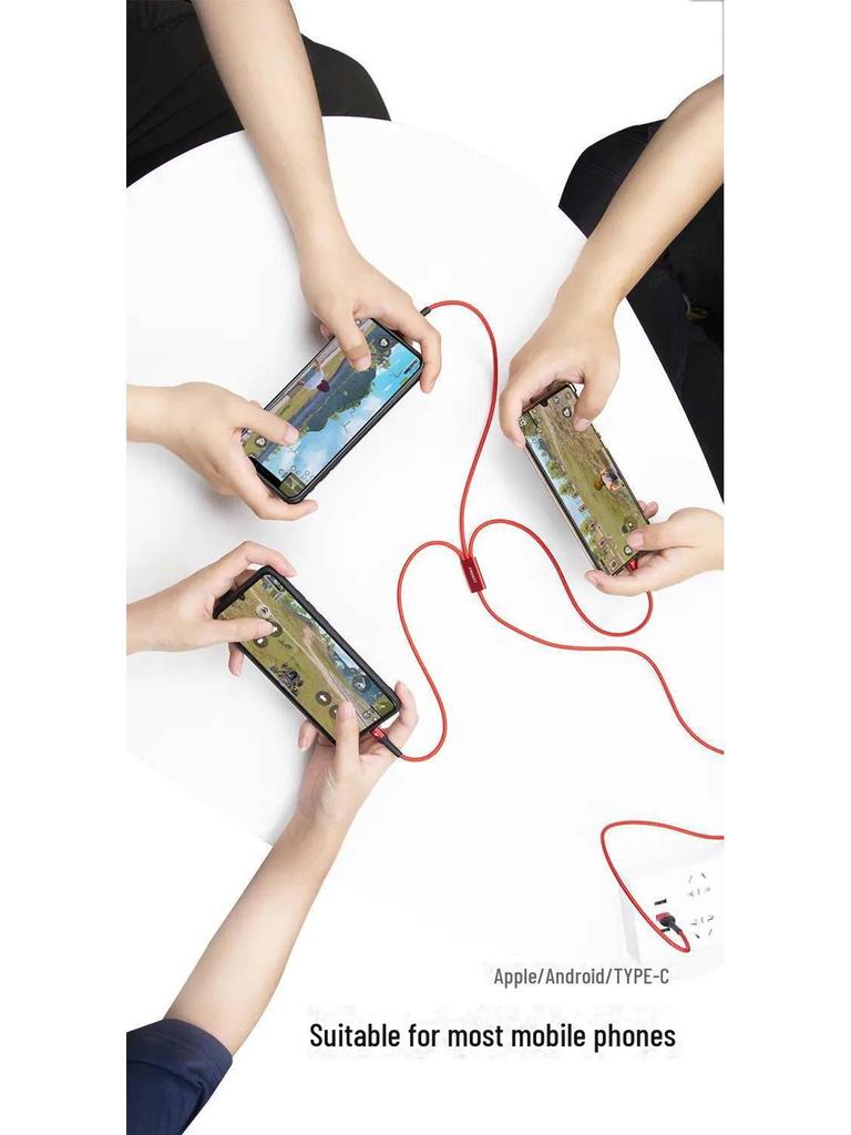 PISEN 3-in-1 Braided Fast Charging Cable for Apple and Huawei Devices