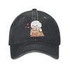 Summer DuDu Bear and BuBu Panda Baseball Cap Sun Wholesale Print Washed Hat UnisexTeens Fashion Outdoor Sport Baseball Caps