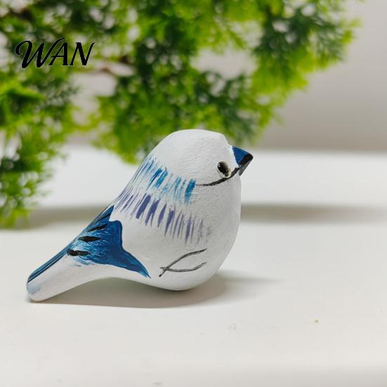 Durable Bird Figurine Handmade Wooden Carving Statue Miniature Wildlife Sculpture for Living Room Office Desktop TV Stand Decor Gifts Lovers