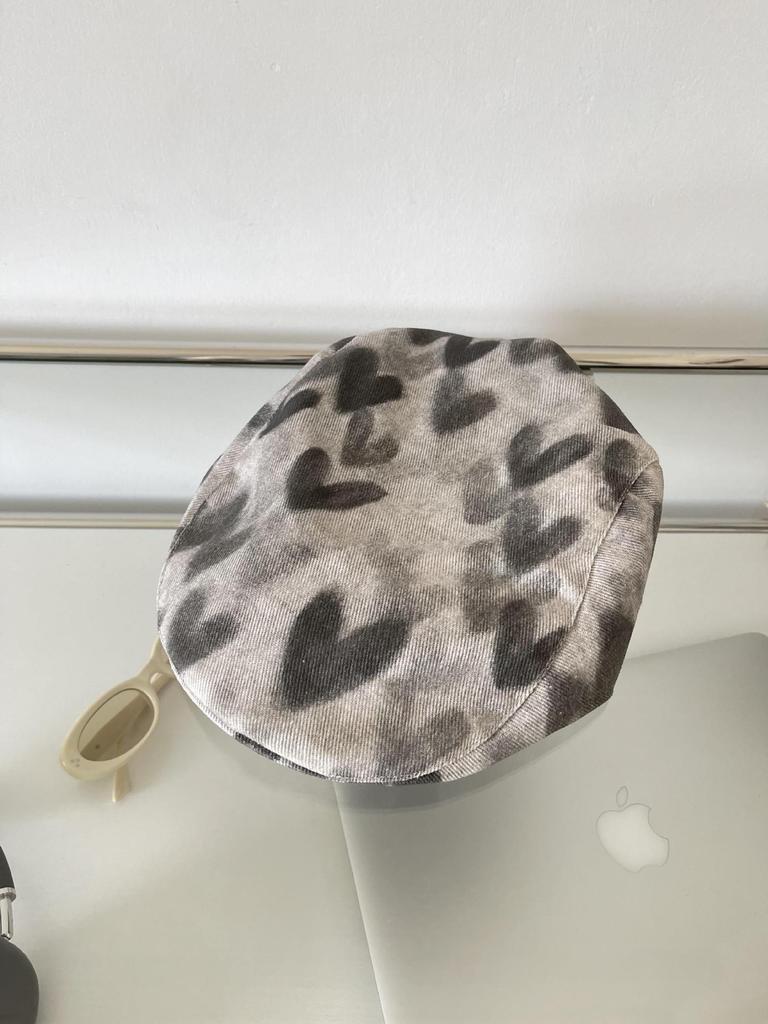 Korean Version Of Niche Pink Love Forward Hat Women'S Summer Sweet Versatile Beret Outdoor Travel Sun Hat