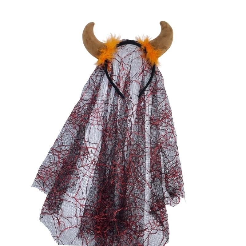Dark Series Devil Horn for Halloween Scary Eyeball Hairhoop Party Stage Show Hairband Cosplay Headwear