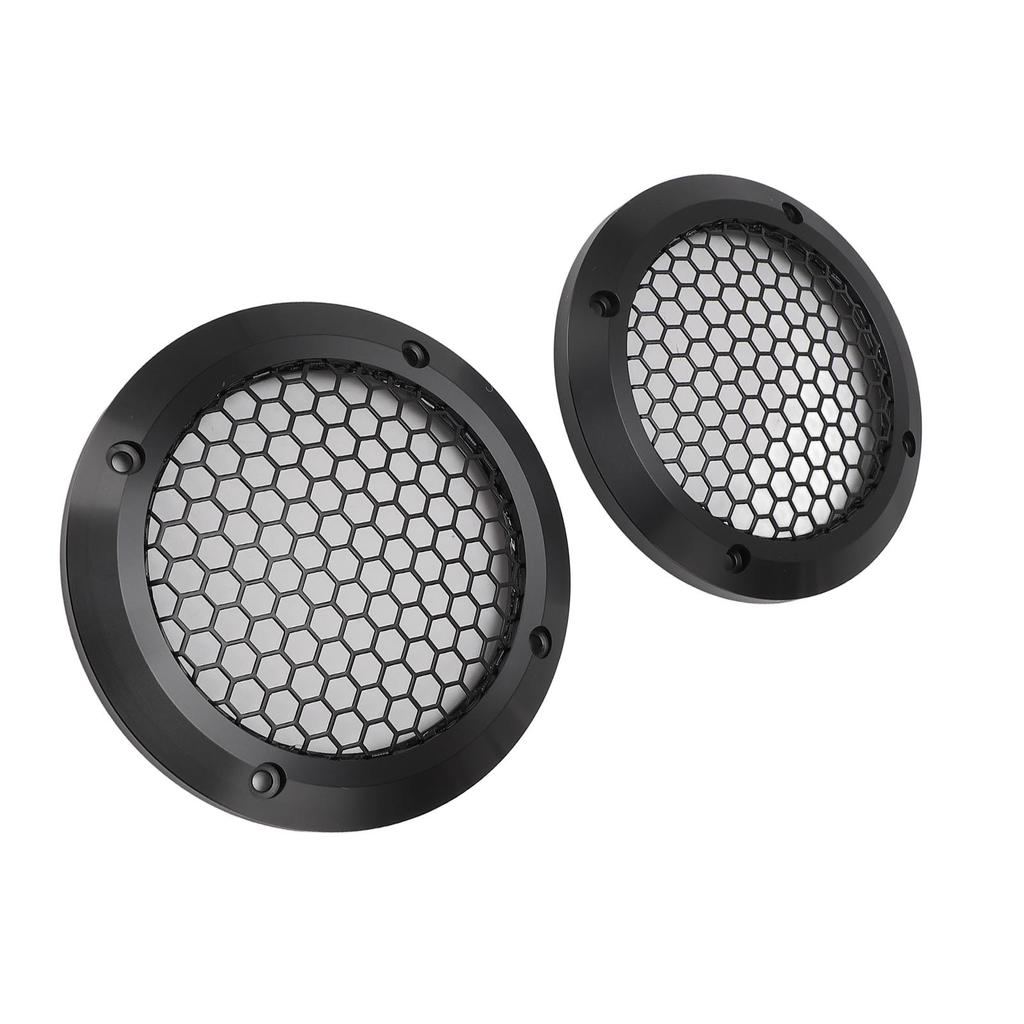 2pcs Speaker Covers Black Round Speaker Grill Mesh Decorative Subwoofer Car Speaker Grill Protector