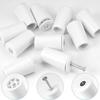 8 Pcs White Blind Stopper With Screws Blinds Stops Door Window Screening Stoppers Man Roller Shutter Hardware