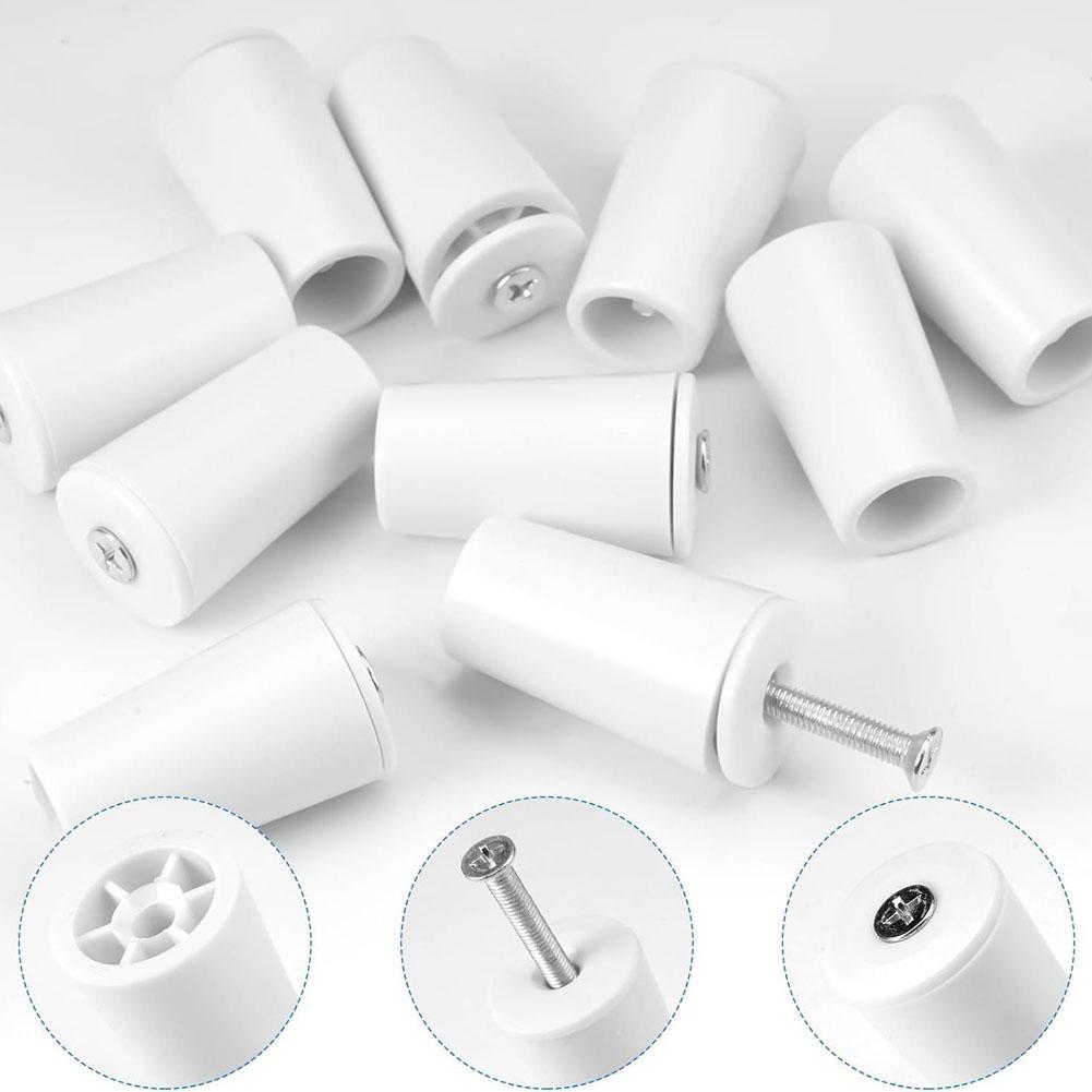 8 Pcs White Blind Stopper With Screws Blinds Stops Door Window Screening Stoppers Man Roller Shutter Hardware