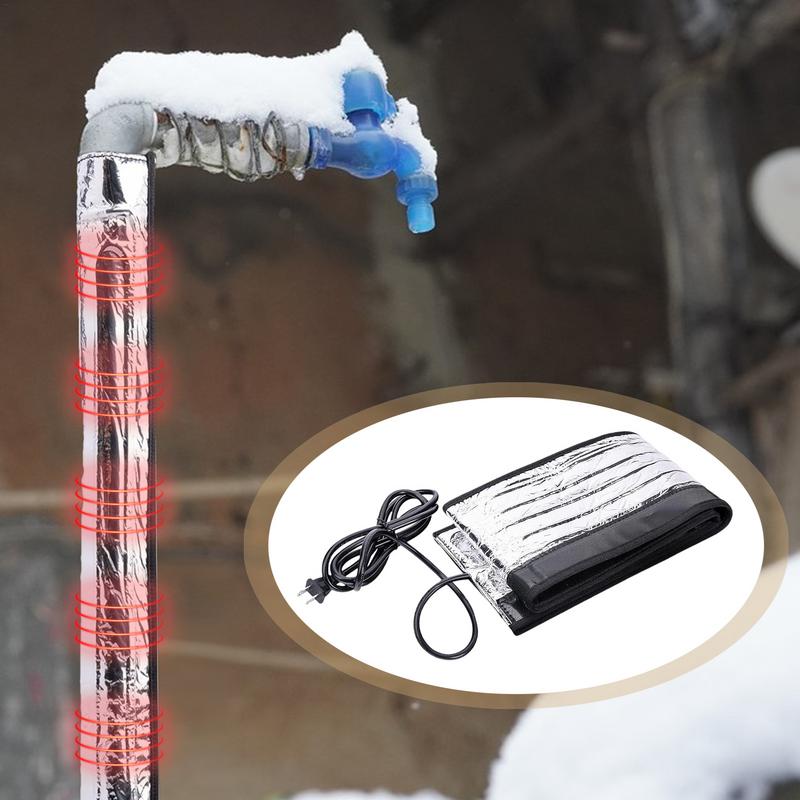 

Water Pipe Heat Blanket 110V Antifreeze Cover 38.5 X 6 Inch Aluminum Foil Water Heat Trace Blanket For Metal Pipe Freeze красный