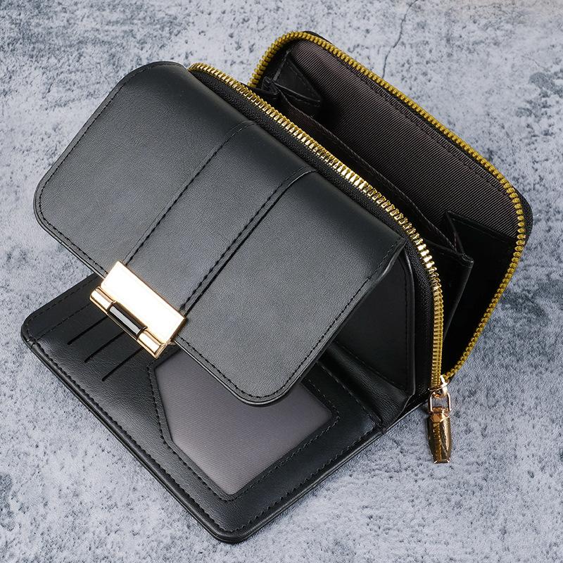 New Popular Korean Version Multi-functional Women's Hand Wallet Short Niche Fashion Multi-card 30% Off Wallet