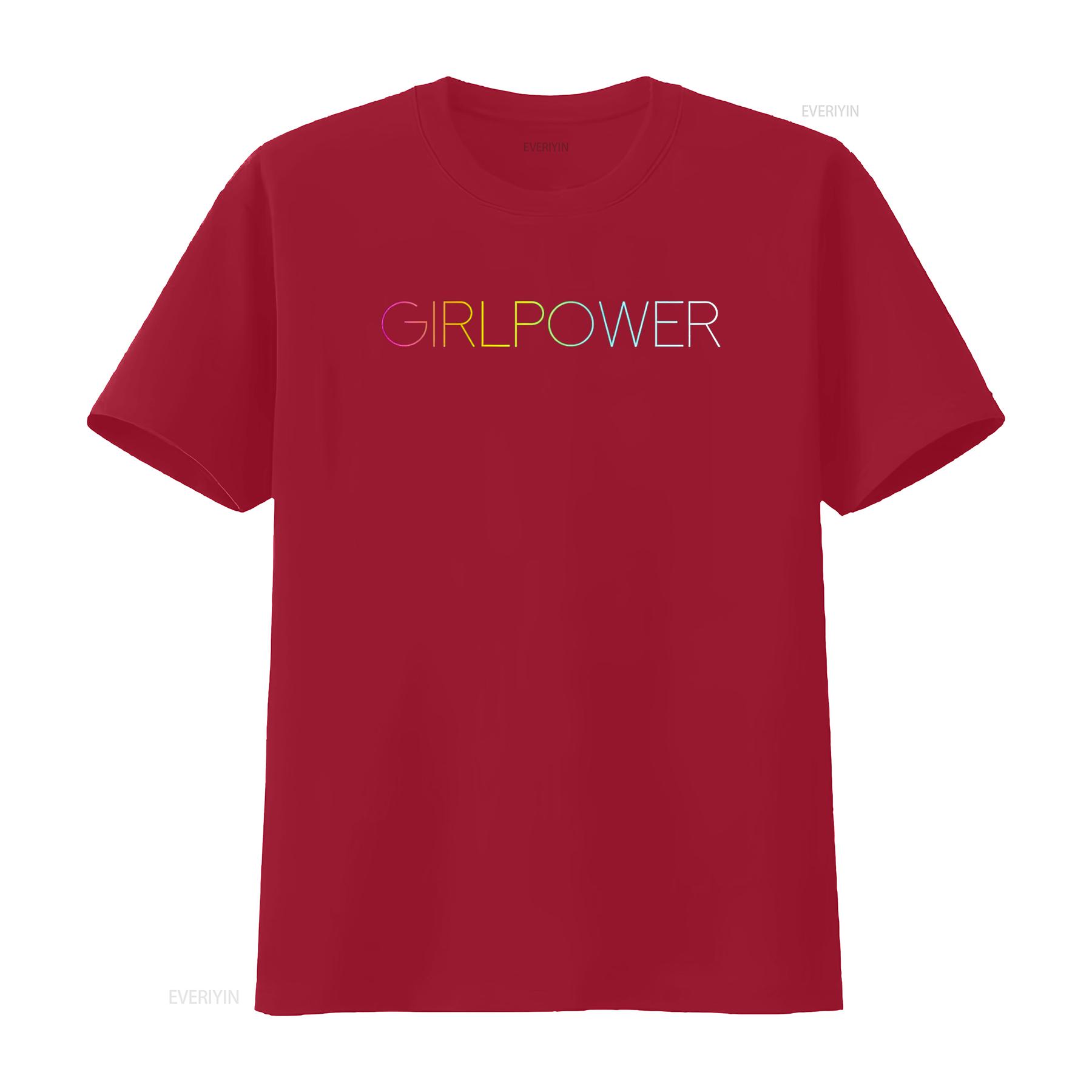 

Girl Power T Shirt vintage Washed Comfortable fashion graphic Soft streetwear Stretched Top For Everyday Wear homme Casual S