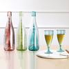 Set di Calici da Vino in Plastica con Bottiglia Contenitore Flûte da Champagne Portatili per Picnic Campeggio Mimosa Bar