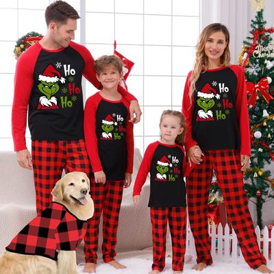 Christmas Prints Family Matching Long Sleeve Tops+Pants Set Family Matching Sets