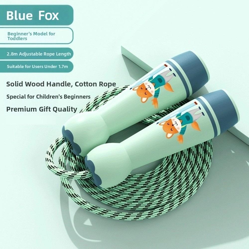 Wooden Handle Children's Skipping Rope Adjustable Students Jump Rope  For Fitness Outdoor Activity