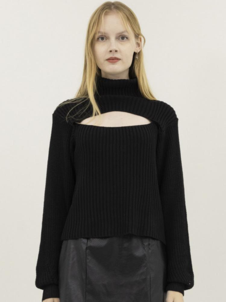 High Five Turtleneck Sexy Long Sleeve Sweater