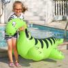 Inflatable Dinosaur Swimming Pool Toys Ride-On Inflatable Swimming Pool Beach Swimmer Summer Water Fun Raft for Kids and Adults
