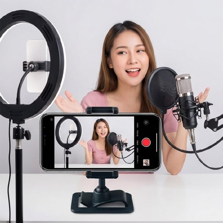 Ergonomic Design Phone Microphones Stand Base For Stable HandsFree Operation