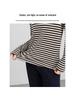 Yifei Women's Slim-Fit Long-Sleeve Striped Tencel Wool Top, 2026 Spring Collection
