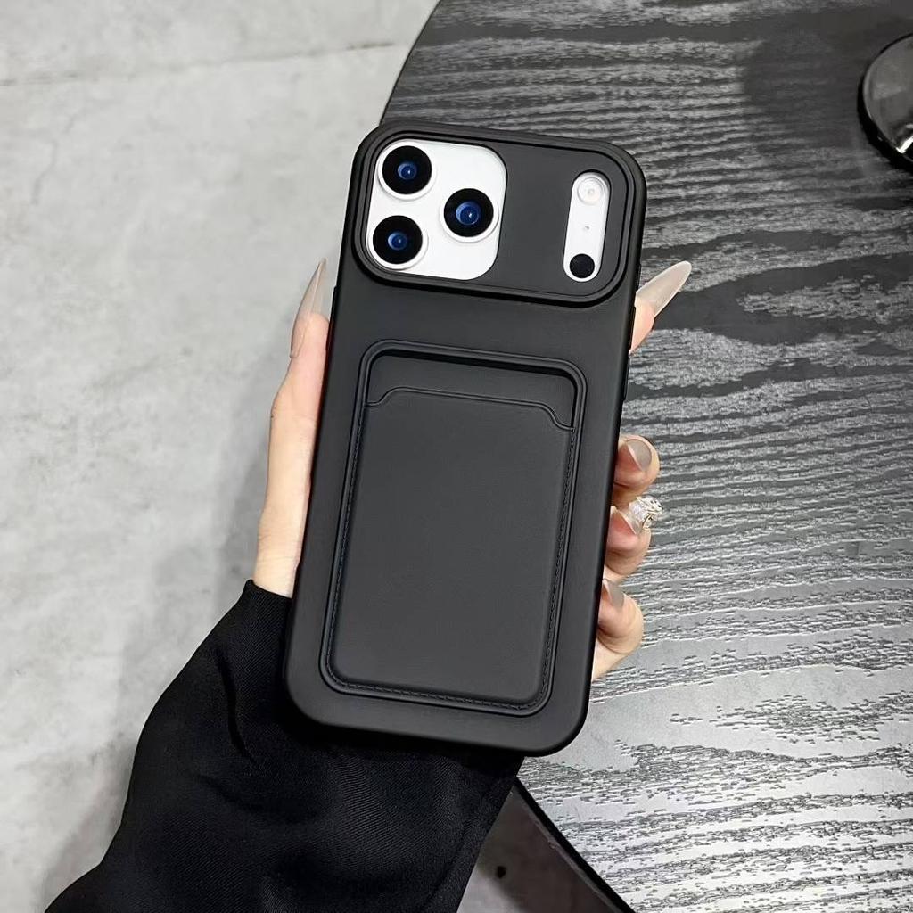 Luxury Card Bag Slot Holder Pocket Case For iPhone 17 16 15 14 13 12 11 Pro Max XS XR X 8 7 Plus Soft Silicone Shockproof Cover
