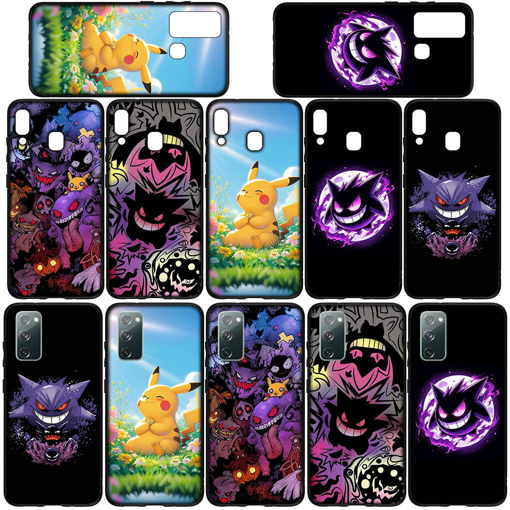 Pouzdro na telefon pro iPhone 17 16 15 Plus Xiaomi Poco F8 F7 X7 X6 M8 C85 C75 C71 Redmi Note 14 12 11 13 Pro Max A4 14C 13C 15C Pikachu Pokemon Gengar Kryt