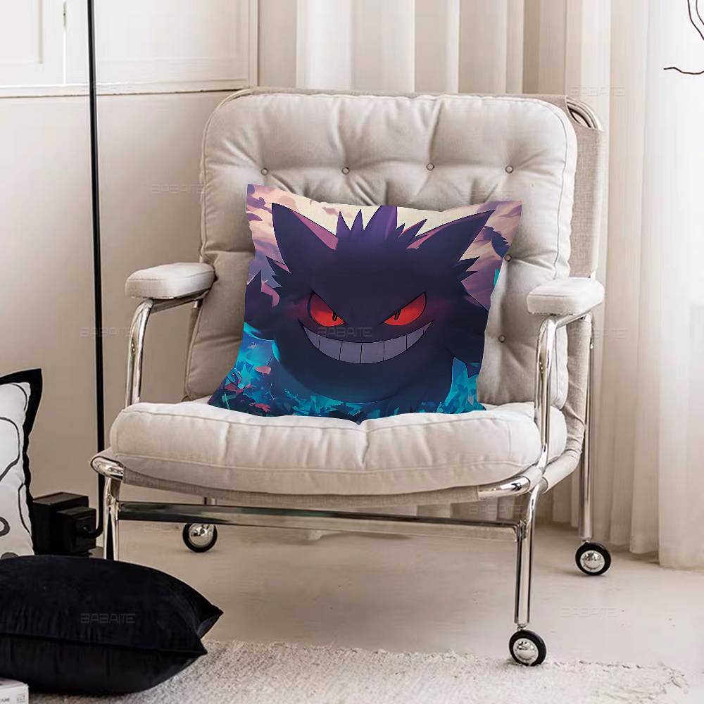 P-Pokemon Gengar Anime Pillow Cover Design Cushion Cover Decor Holiday Decorati