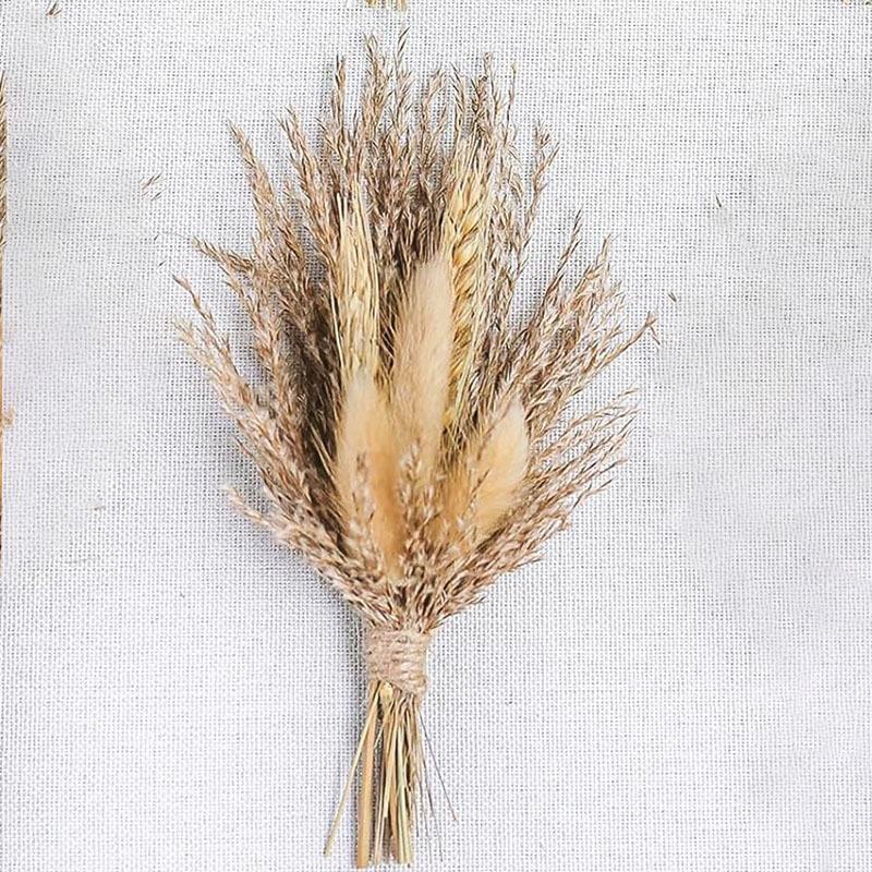 Mini Dried Flower Bouquet, Gypsy Rabbit Tail Reed Gift Box Car Decoration Wedding Corsage Souvenir Dried Flowers