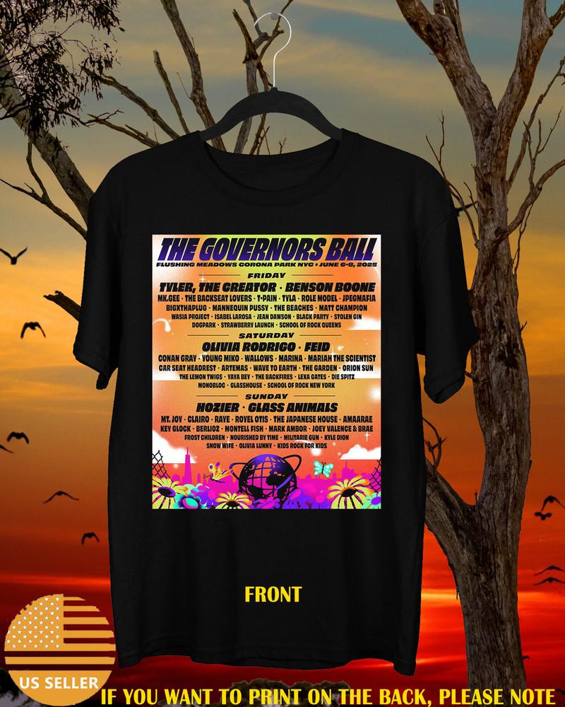 Summer Music Festivals The Governors Ball Black T Shirt Full Size S-5XL TT770 Unisex T-Shirt S