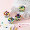 [TG835]100pcs/box Assorted Making Thumb Tacks Multicolor Plastic Tacks Push Pins Cork Board Office School Stationery Supplies