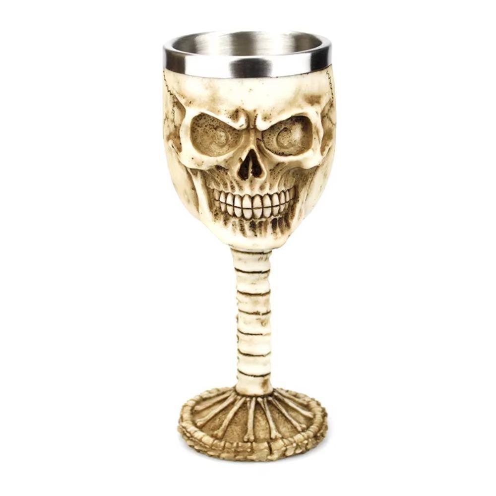 

Retro Gothic Wine Cup Punk Skull Goblet Drinkware Viking Dragon Drinking Mug Bar Style E