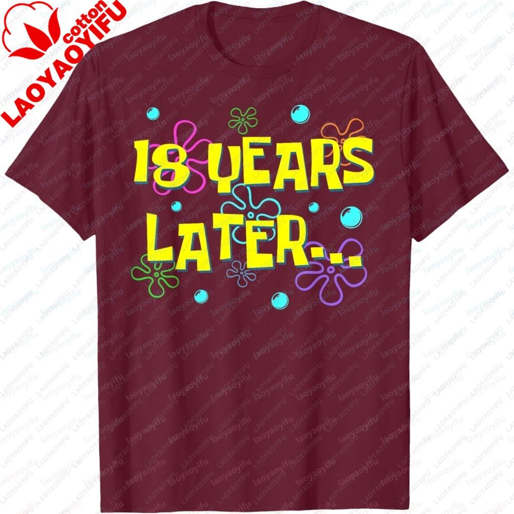 Summer Short Sleeve 18th Birthday Party Casual Streetwear TShirts Graphic T Shirts Graphic Lettered Slogan Crew Neck Clothing