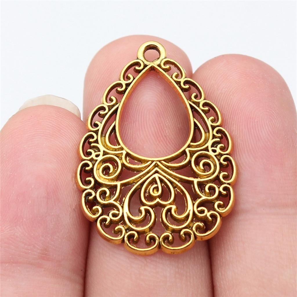 Berloques Pingentes Ondulados Gota de Água Espiral Materiais de Joalheria Infantil QC135