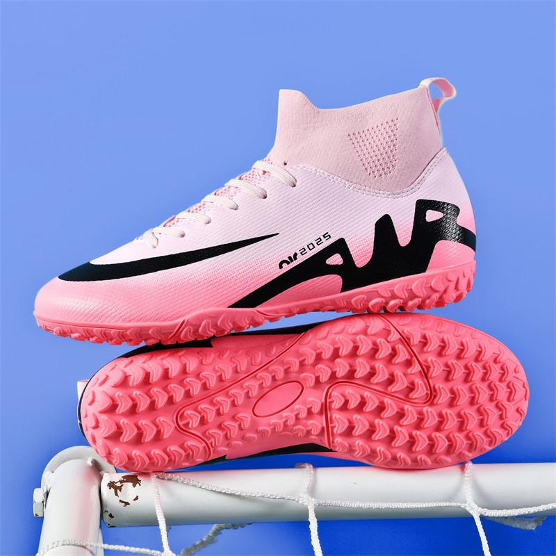 High-top Mandarin Duck Football Shoes Broken Nails Lawn Spikes Boys, Children, Youth and Students Training Sneakers