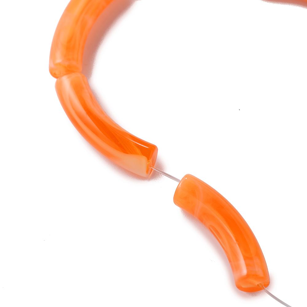 10 Stück/Los 10*33mm Gebogenes Rohrperlen Acryl Gebogene Röhrenperlen für DIY Armband Halskette Anhänger Schmuckherstellung Zubehör