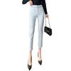 J-Scott Women's Sabrina Cropped Skinny Pants, 9-Length, High-Waisted, Flattering Silhouette, with Pockets, Light Blue (JS03-LB-M) - Limited Stock